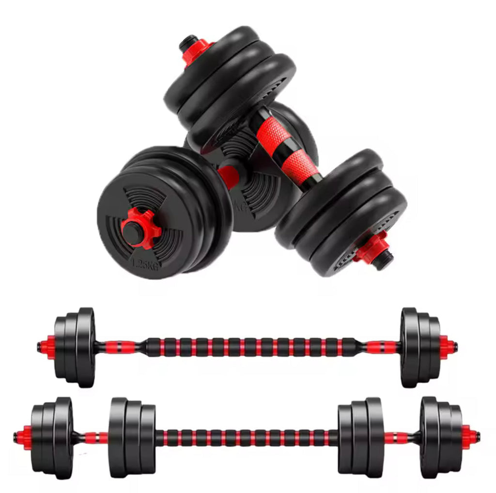 Adjustable Dumbbell To Barbell Set