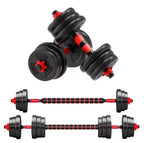 Adjustable Dumbbell To Barbell Set