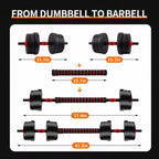 Adjustable Dumbbell To Barbell Set